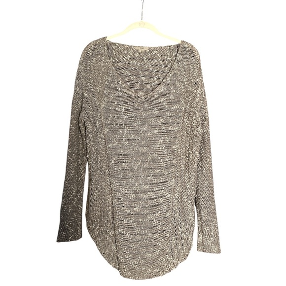 Helmut Lang Grey Knitted High Low Distressed Sweater size Small - Picture 2 of 6